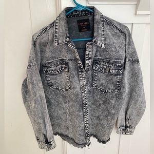 Faded Black Denim Jacket